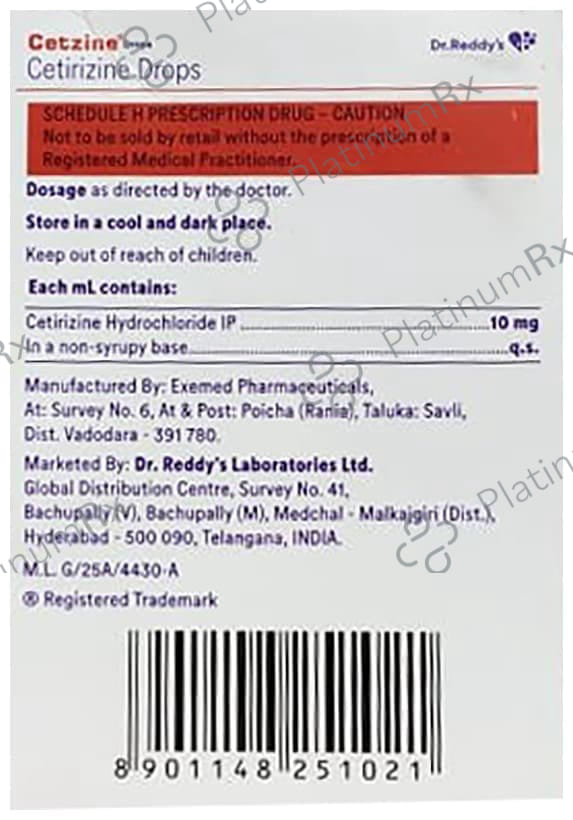 Cetzine 10mg Oral Drops 10ml