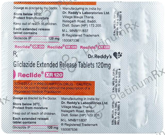 Reclide XR 120mg Tablet 15s