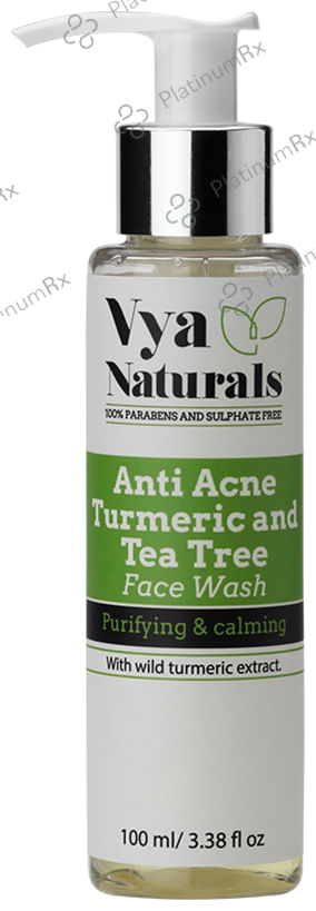 Vya Naturals Anti Acne Turmeric and Tea Tree Face Wash