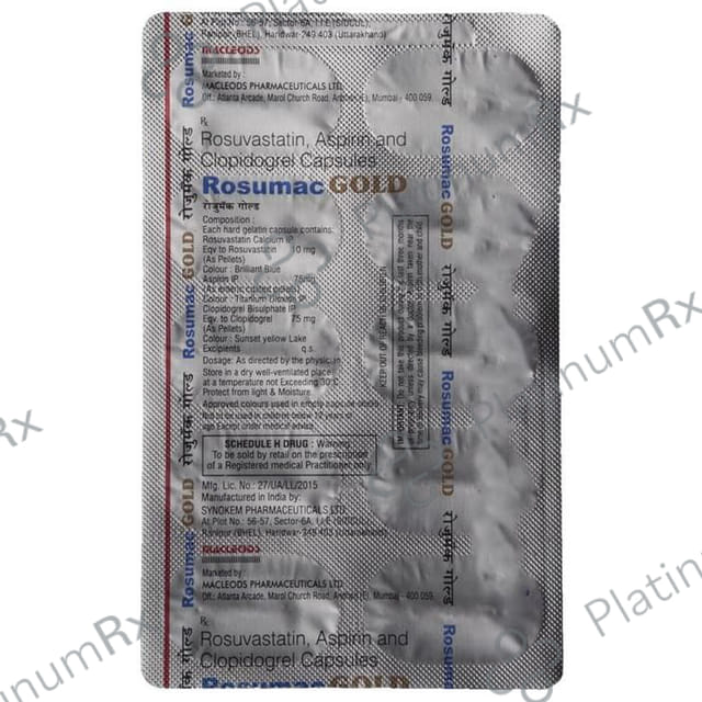 Rosumac Gold 10/75/75mg Capsule 10s