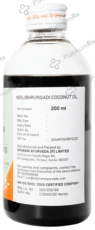 Sitaram Ayurveda Neelibhrungadi Coconut Oil