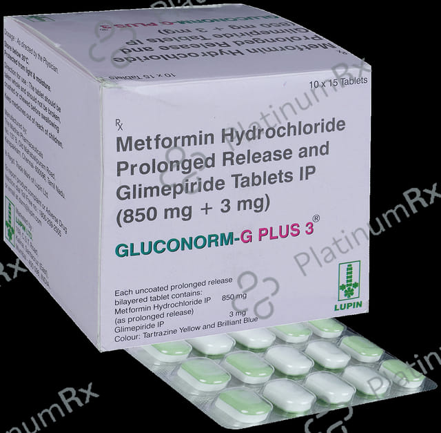 Gluconorm G Plus 3/850mg Tablet PR 15s
