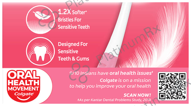 Colgate Gentle Sensitive Ultrasoft Toothbrush with 20gm Total 12 Toothpaste Free