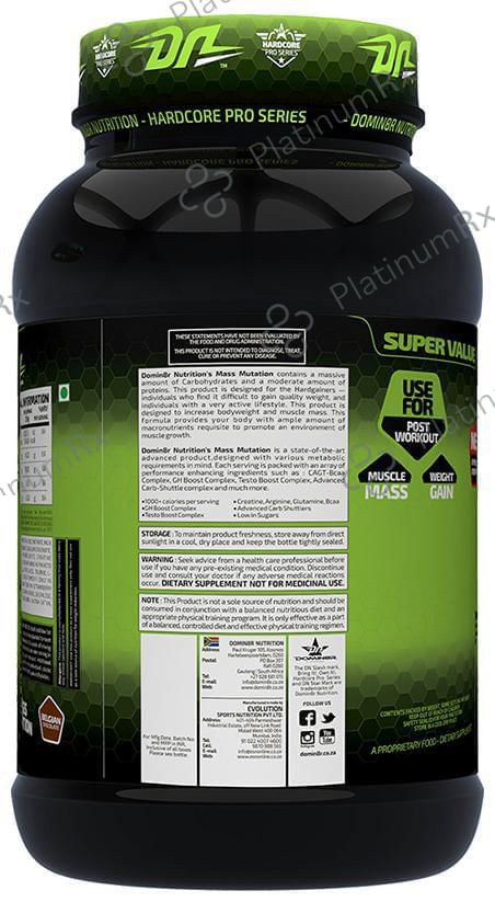 DOMIN8R Mass Mutation Powder Belgiun Chocolate 2 lb