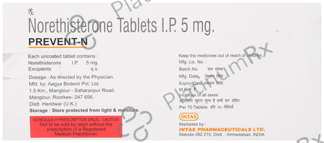 Prevent N 5mg Tablet 10s