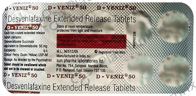 D Veniz 50mg Tablet ER 10s