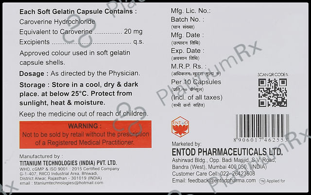 Tinnitod 20mg Capsule 10s