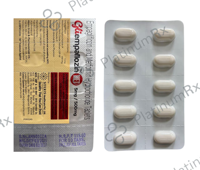Gliempaflozin Met 5/500mg Tablet 10s