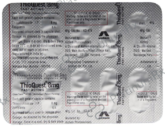 Thioquest 8mg Fast Acting Capsule