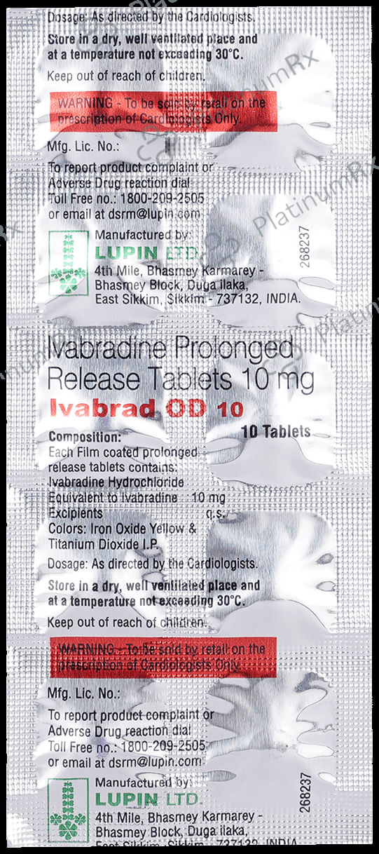 Ivabrad OD 10mg Tablet PR 10s