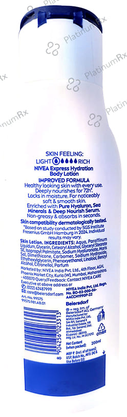 Nivea Express Hydration Body Lotion
