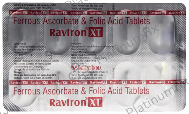 Raviron XT 100mg/1500mcg Tablet 10s
