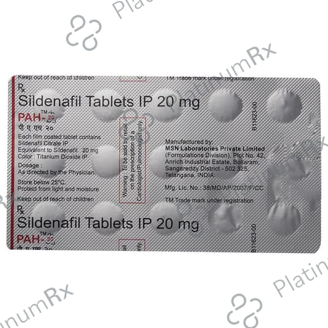 PAH 20mg Tablet 15s
