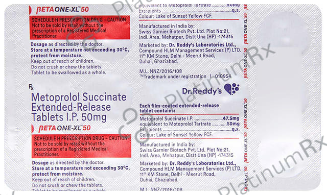 Betaone XL 50mg Tablet 15s