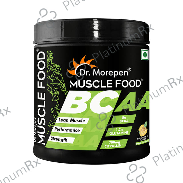 Dr. Morepen Muscle Food BCCA for Lean Muscles, Performance & Strength - Flavour Pineapple Play