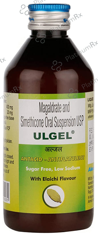 Ulgel Elaichi Sugar Free 400/20mg Oral Suspension 200ml