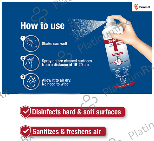 Tri-Activ 70% Alcohol Disinfectant Spray for Multi-Surfaces 100 ml