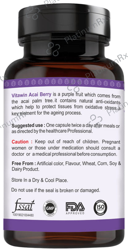 Vitawin Acai Berry 500mg Vegetarian Capsule
