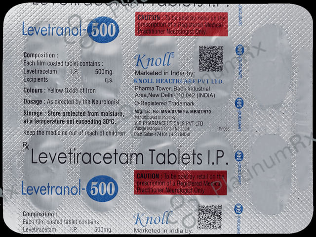 Levetranol 500mg Tablet 10s