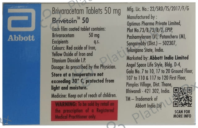 Brivetoin 50mg Tablet 10s
