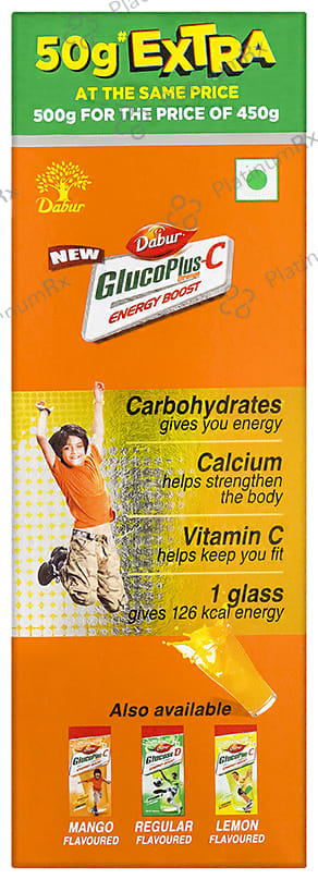 Dabur Glucoplus-C Powder Orange with Sipper Free