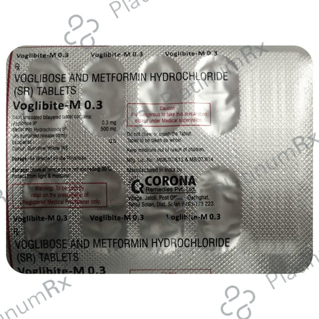 Voglibite M 500/0.3mg Tablet SR 10s
