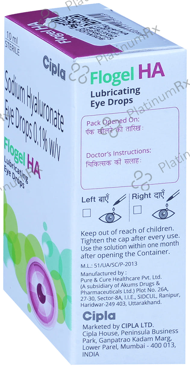Flogel HA 0.1% Lubricating Eye Drop 10ml