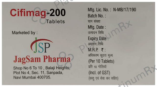 Cifimag 200mg Tablet DT 10s