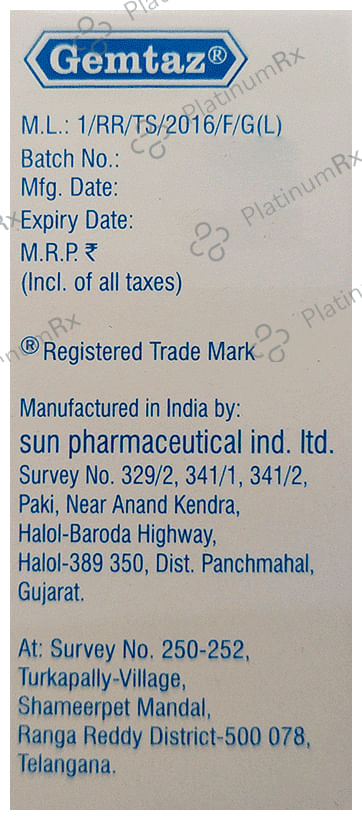 GEMTAZ 200 MG INJECTION
