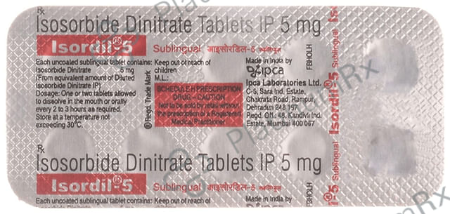 Isordil 5mg Sublingual Tablet 10s