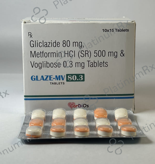 Glaze MV 80.3/500mg SR Tablet 15s