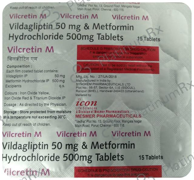 Vilcretin M 500/50mg Tablet 15s