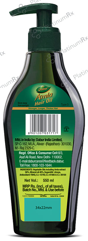 Dabur Amla Hair Oil 550ml
