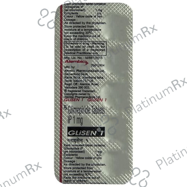 Glisen 1mg Tablet 10s