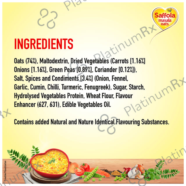 Saffola Masala Oats with High Fibre & Protein - Flavour Masala & Coriander