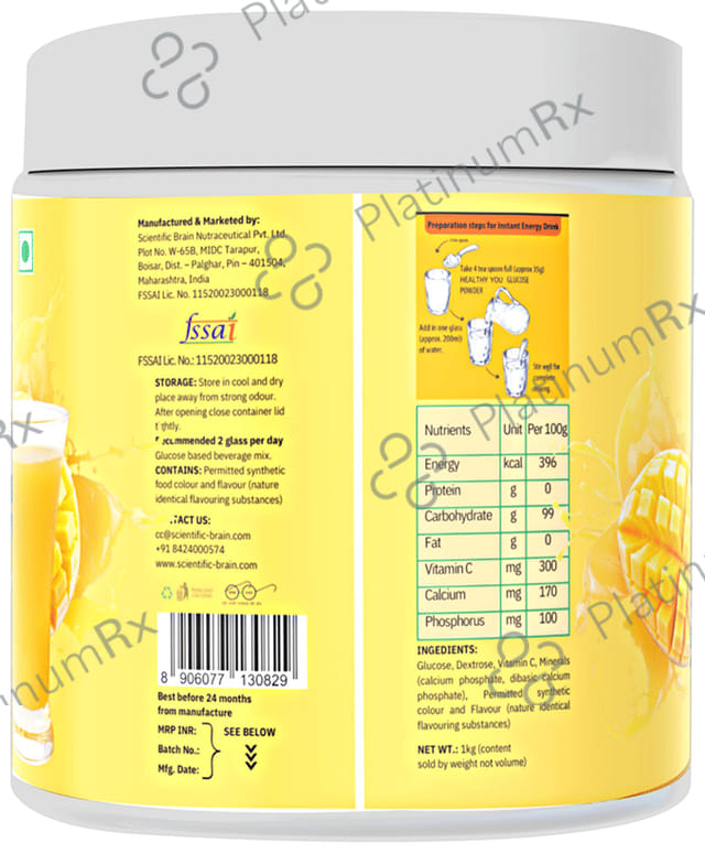 Healthy You Glucose Instant Drink with Vitamin C Mango Powder 1 kg