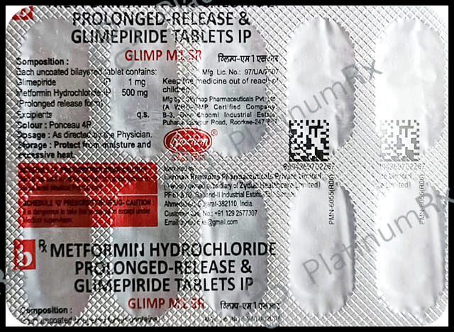 Glimp M 1/500mg Tablet SR 10s