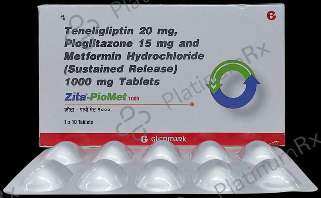 Zita Piomet 1000mg Tablet SR 10s