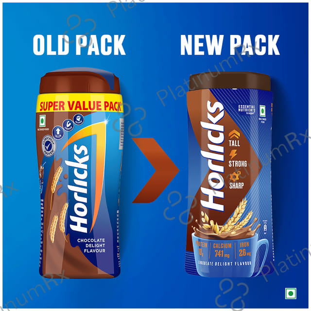 Horlicks Drink with Vitamin C, D & Zinc - For Bones & Metabolism - Flavour Chocolate Delight