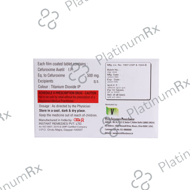 Ayucef 500mg Tablet 10s