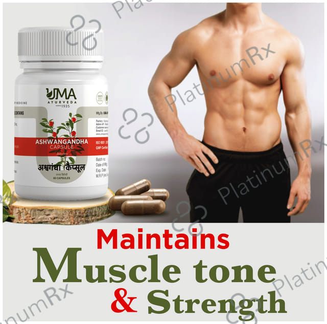 Uma Ayurveda Ashwagandha Veg Capsule