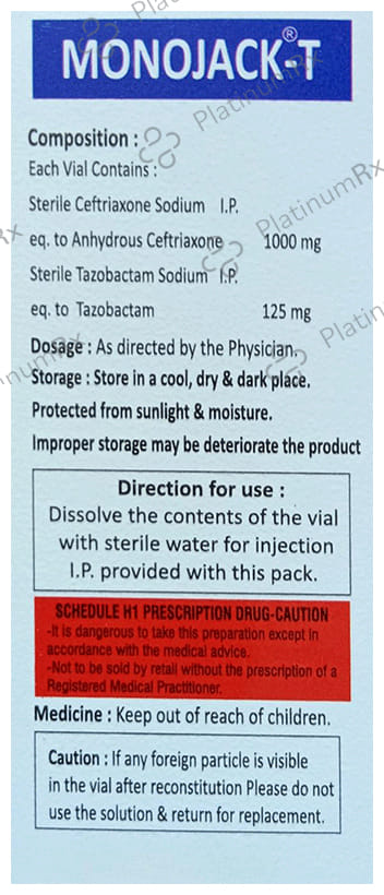 Monojack-T 1000mg/125mg Injection