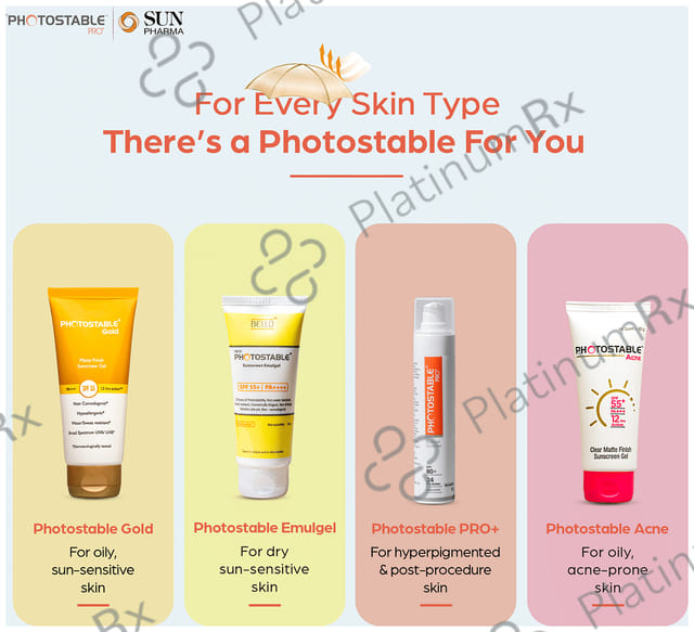 Photostable Pro Plus Spf 80 Sunscreen Gel 50gm