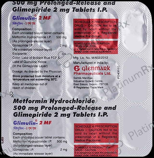 Glimulin 2/500mg MF Tablet PR 15s