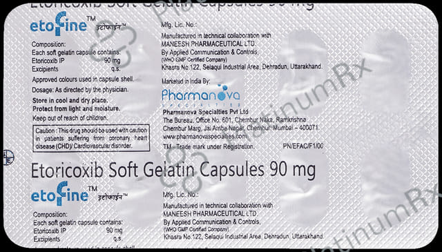 Etofine 90mg Capsule 10s
