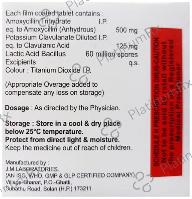 Moxever CV 625 LB Tablet