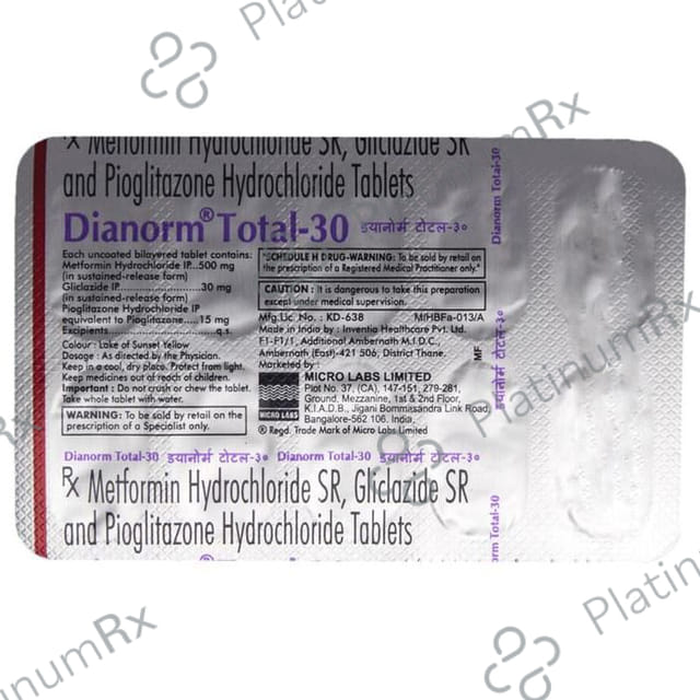Dianorm Total 30/500/15mg Tablet SR 10s