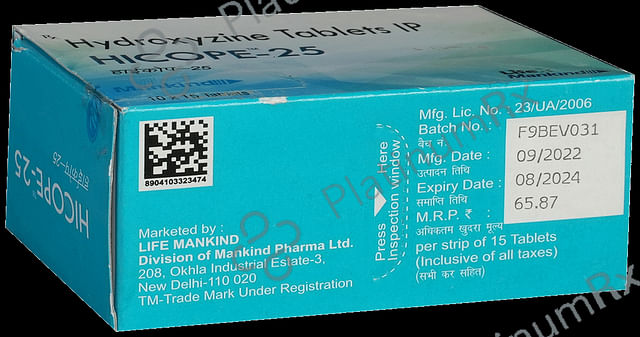 Hicope 25mg Tablet 15s