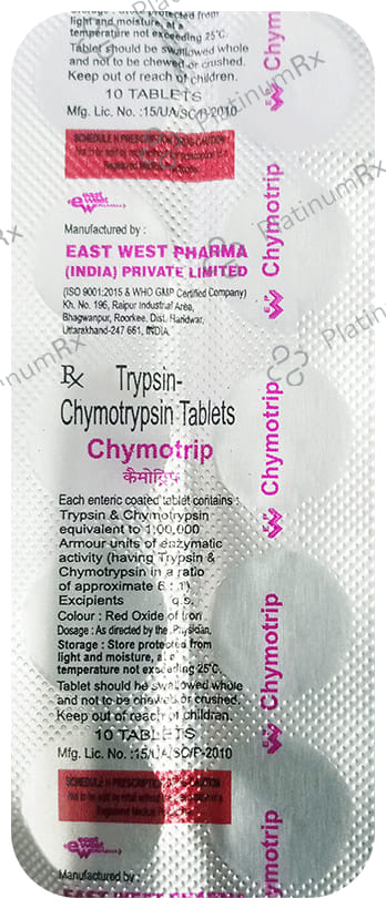Chymotrip Tablet 10 Tablet East West Pharma