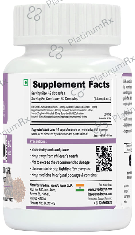 Life Aveda Premium Ortho Aid Veg Capsule